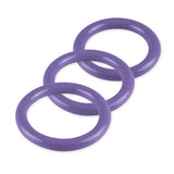 5mm Round Gauge Glans Rings - 32mm, 34mm, 36mm I.D. Sampler Set - Purple (Multi-Sized 3 Pack)