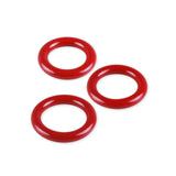 5mm Round Gauge Glans Rings - 22mm, 24mm, 26mm I.D. Sampler Set - Red (Multi-Size 3 Pack)