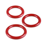 5mm Round Gauge Glans Rings - 28mm, 30mm, 32mm I.D. Sampler Set - Red (Multi-Size 3 Pack)