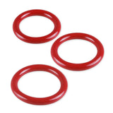 5mm Round Gauge Glans Rings - 30mm, 32mm, 36mm I.D. Sampler Set - Red (Multi-Size 3 Pack)