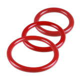 5mm Round Gauge Glans Rings - 36mm, 40mm, 44mm I.D. Sampler Set - Red (Multi-Size 3 Pack)