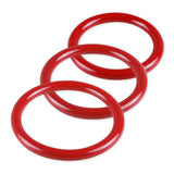5mm Round Gauge Glans Rings - 40mm, 44mm, 48mm I.D. Sampler Set - Red (Multi-Size 3 Pack)