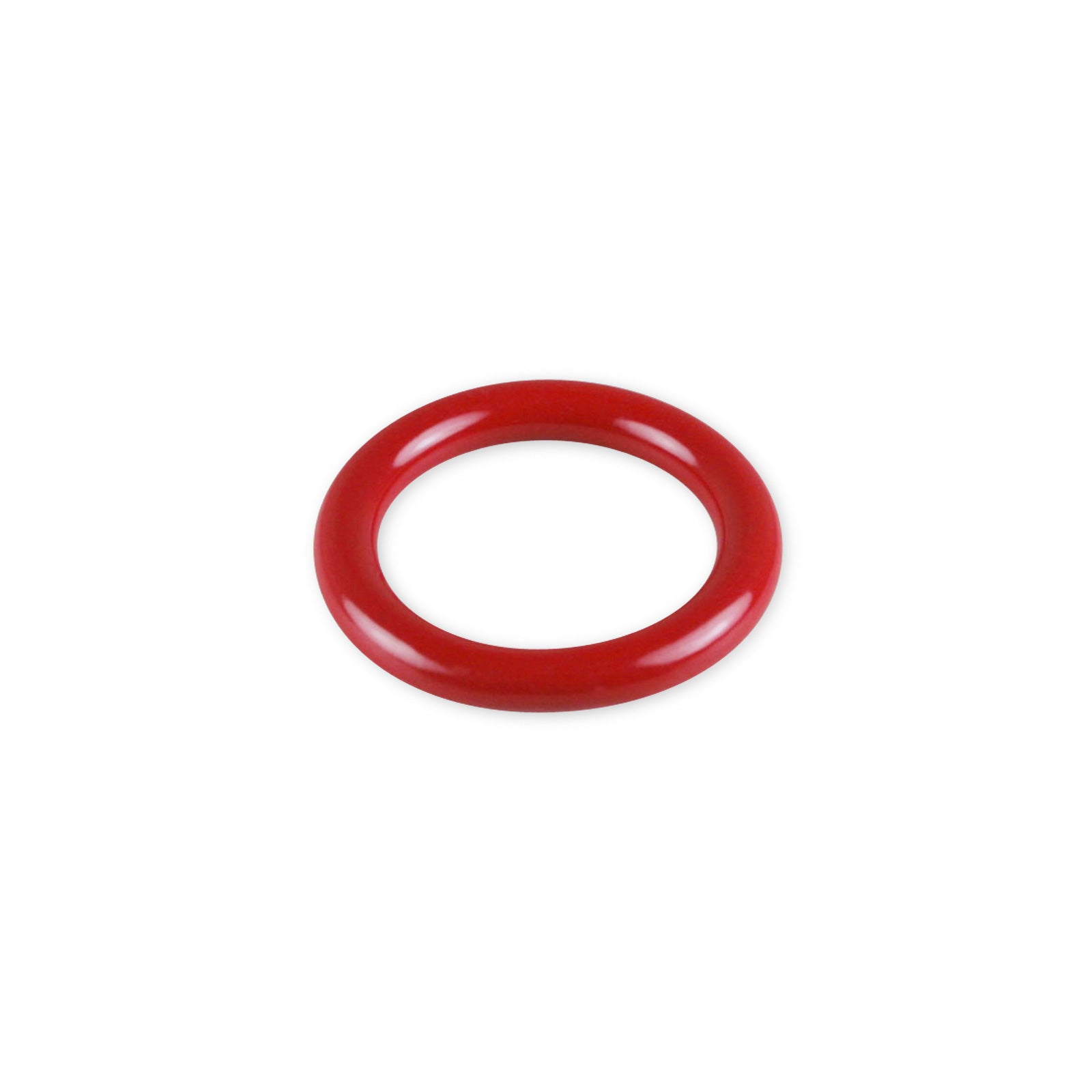 5mm Round Gauge x 30mm I.D. stainless steel Glans Rings - Powder Coated Red