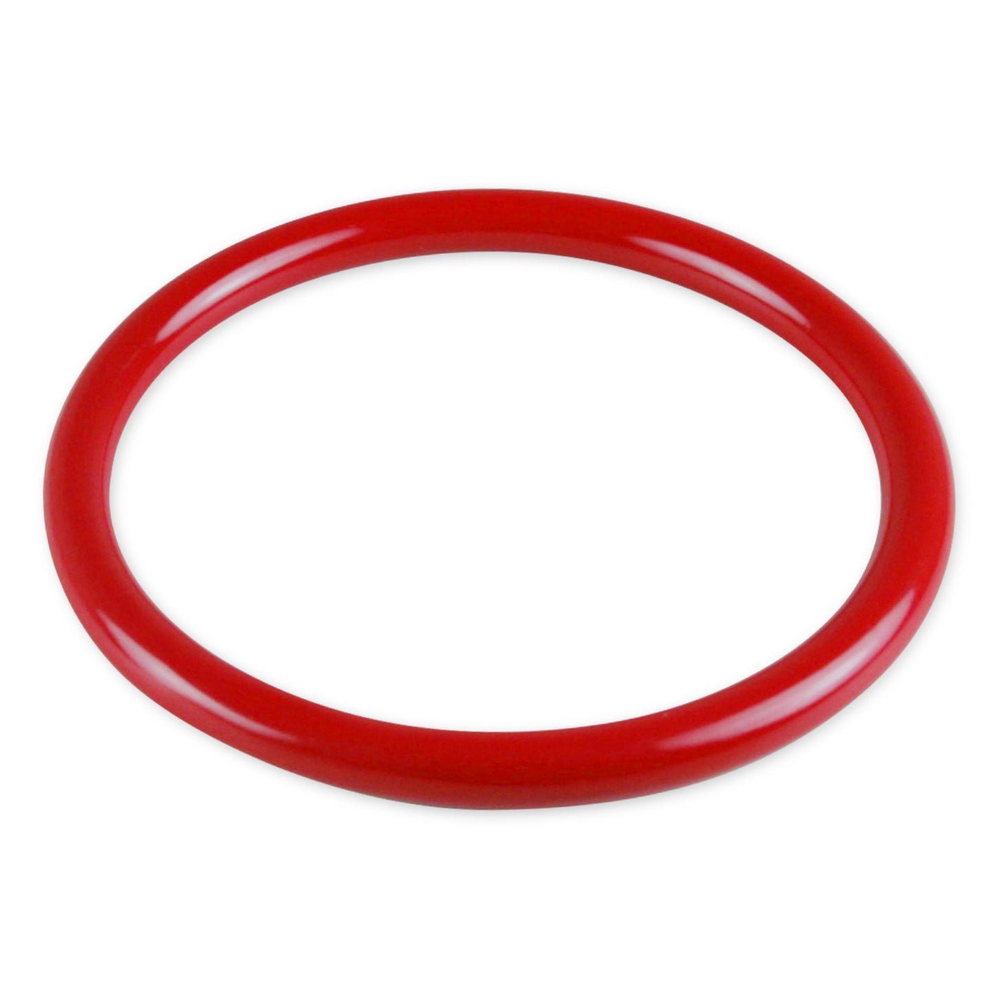 5mm Round Gauge x 64mm I.D. stainless steel Cock Rings - Powder Coated Red