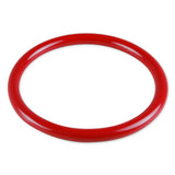 5mm Round Gauge x 64mm I.D. stainless steel Cock Rings - Powder Coated Red