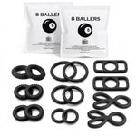LeLuv® 8 Baller Stretch Silicone Performance Ring System – 8 Shapes, 3 Elasticity Levels (10A/15A/20A), Medical-Grade Non-Sticky Silicone, Multi-Fit Support, Discreet Packaging