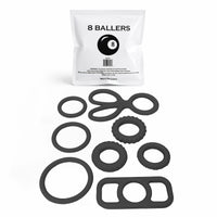 LeLuv® 8 Baller Stretch Silicone Performance Ring System – 8 Shapes, 3 Elasticity Levels (10A/15A/20A), Medical-Grade Non-Sticky Silicone, Multi-Fit Support, Discreet Packaging