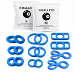 LeLuv® 8 Baller Stretch Silicone Performance Ring System – 8 Shapes, 3 Elasticity Levels (10A/15A/20A), Medical-Grade Non-Sticky Silicone, Multi-Fit Support, Discreet Packaging
