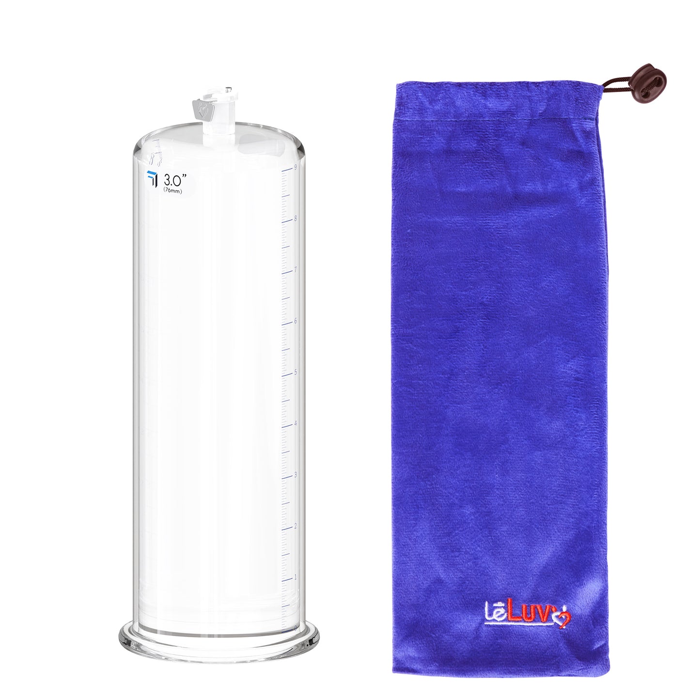 Replacement Penis Pump Cylinder with Round Flange | 9" or 12" Length, 1.35"-5.0" Diameter