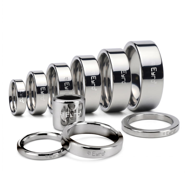 LeLuv Eyro Cock Ring /Glans Rings 5mm Thick Polished Stainless Steel, Choose Height & Inner Diameter 20mm-70mm