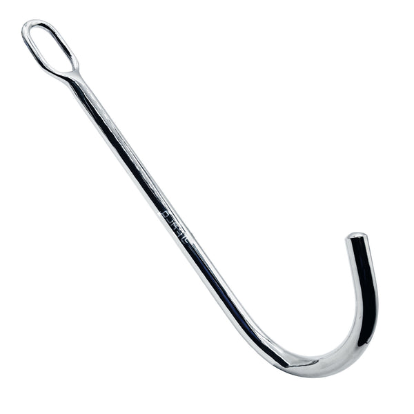 Eyro Stainless Steel Prostate Massager - Anal Hook with Rope Ring - 11in