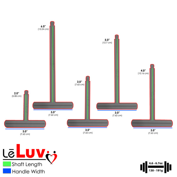 LeLuv Eyro Stainless Steel T-Shaped Anal/Prostate Massager - Choose 2in-6in Threaded Handle and 25mm -70mm Egg Option