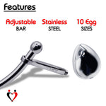 LeLuv Eyro Stainless Steel Anal Anchor and Egg with Optional Rope Rings