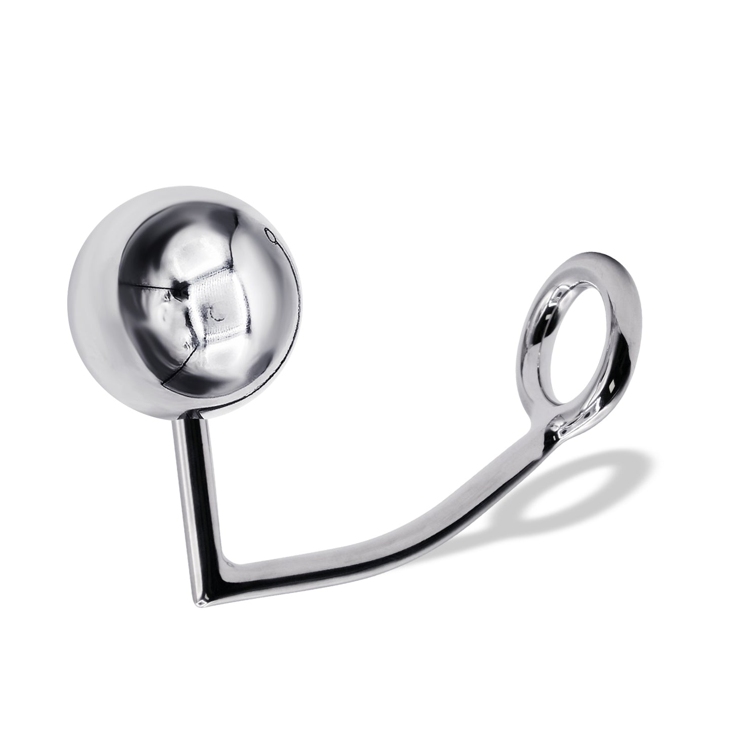 36 mm Anal Hook SS Cock Ring & Male Thread - Ball size 55 mm