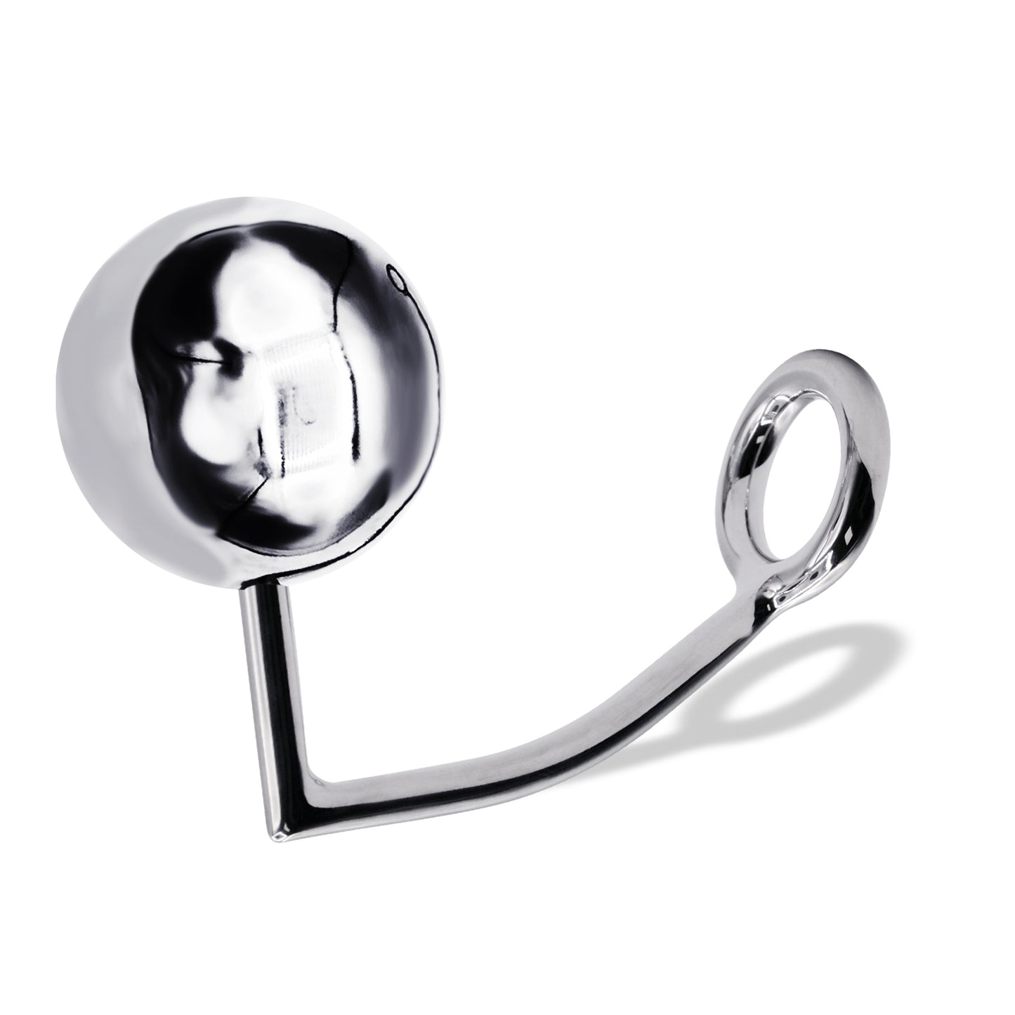 36 mm Anal Hook SS Cock Ring & Male Thread - Ball size 65 mm
