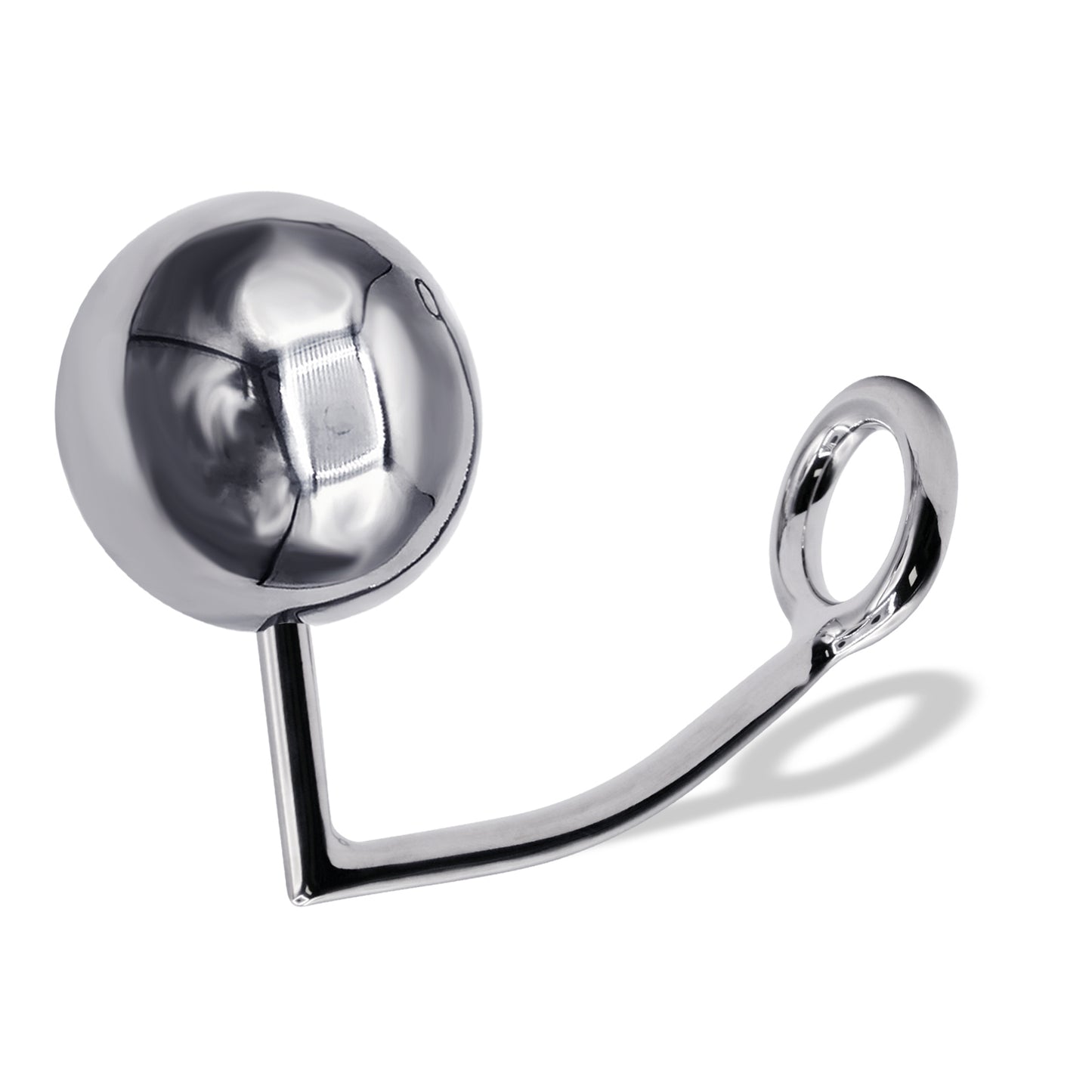 36 mm Anal Hook SS Cock Ring & Male Thread - Ball size 70 mm
