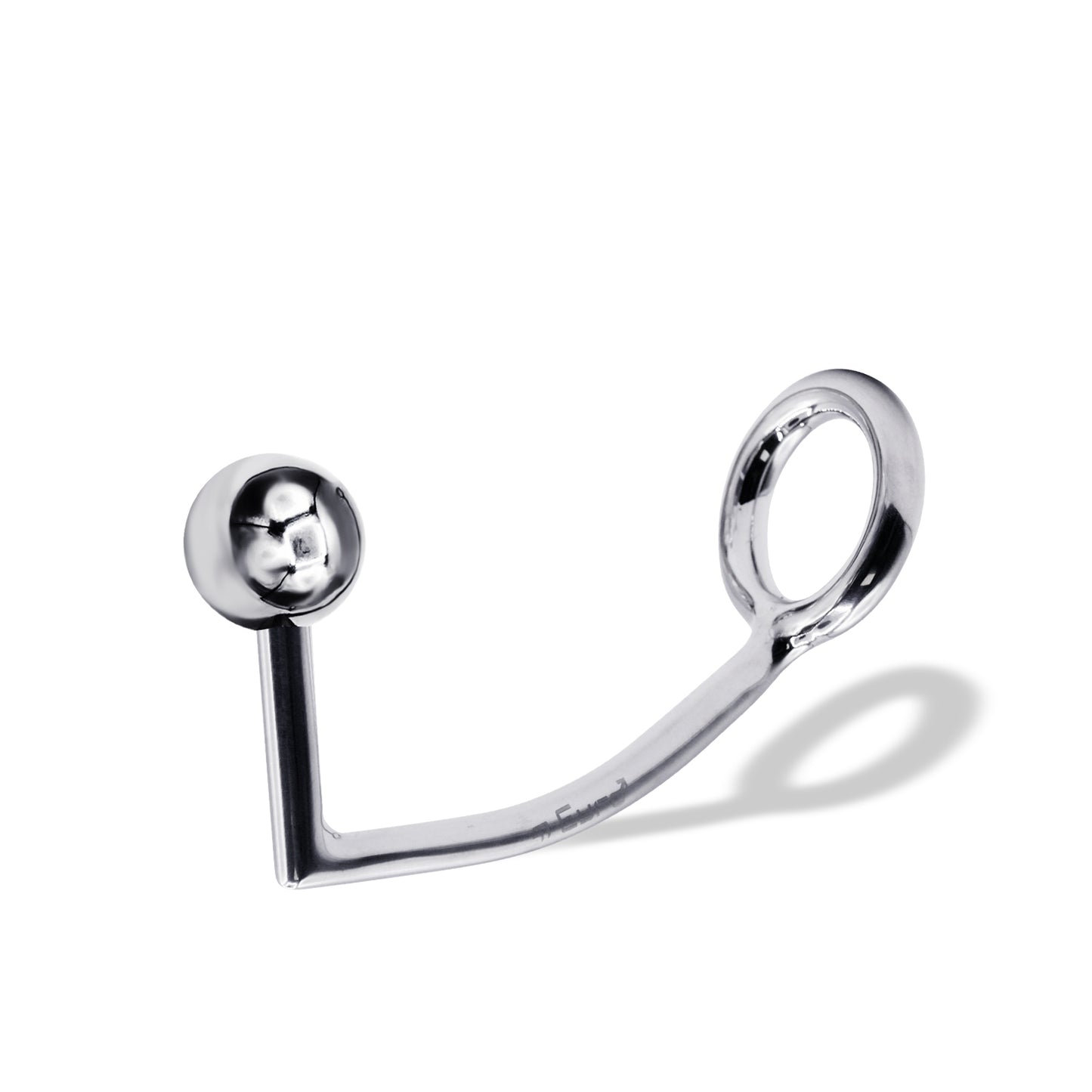 40 mm Anal Hook SS Cock Ring & Male Thread - Ball size 30 mm