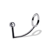 44 mm Anal Hook SS Cock Ring & Male Thread - Ball size 25 mm
