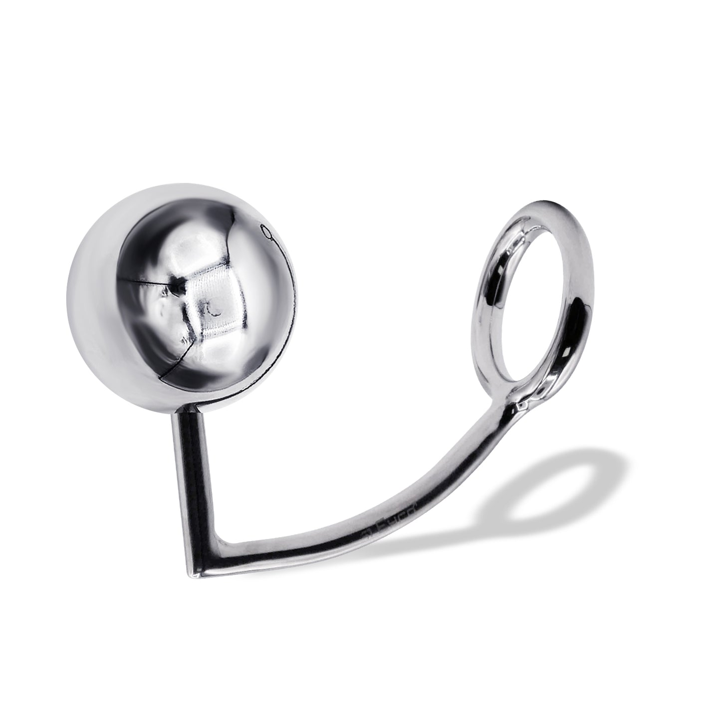 44 mm Anal Hook SS Cock Ring & Male Thread - Ball size 55 mm