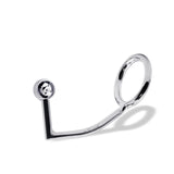 52 mm Anal Hook SS Cock Ring & Male Thread - Ball size 25 mm