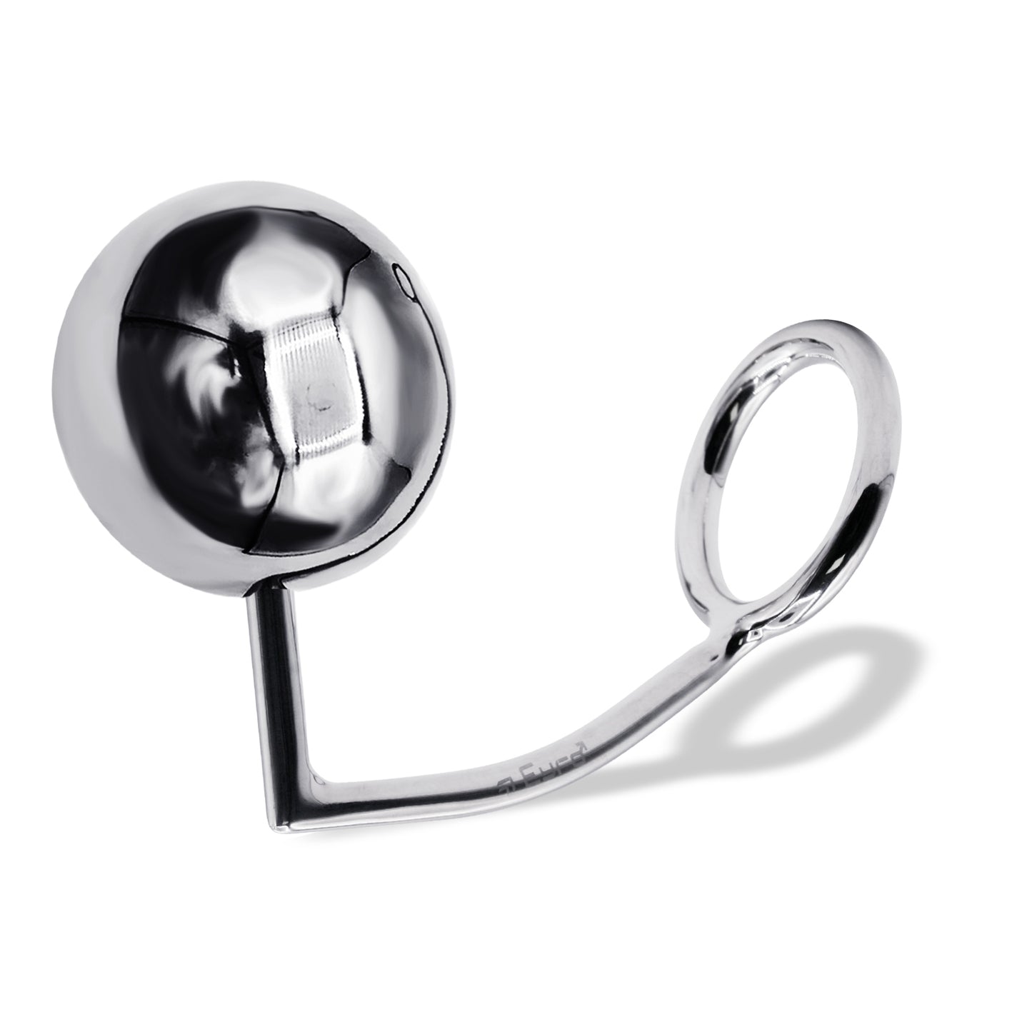 52 mm Anal Hook SS Cock Ring & Male Thread - Ball size 70 mm