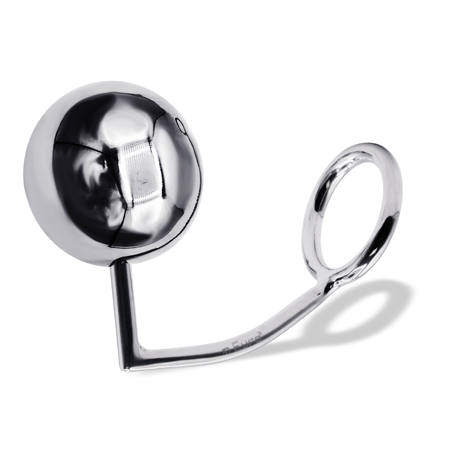 52 mm Anal Hook SS Cock Ring & Male Thread - Ball size 70 mm
