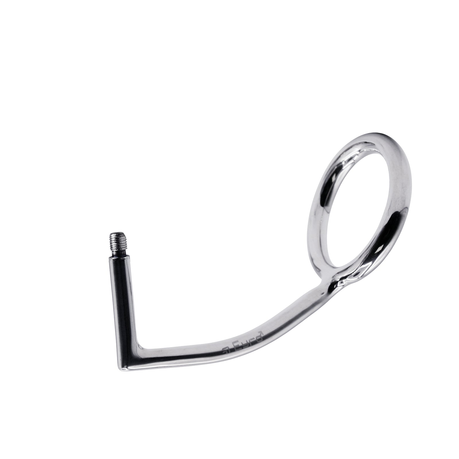 56 mm Anal Hook SS Cock Ring & Male Thread - No Ball