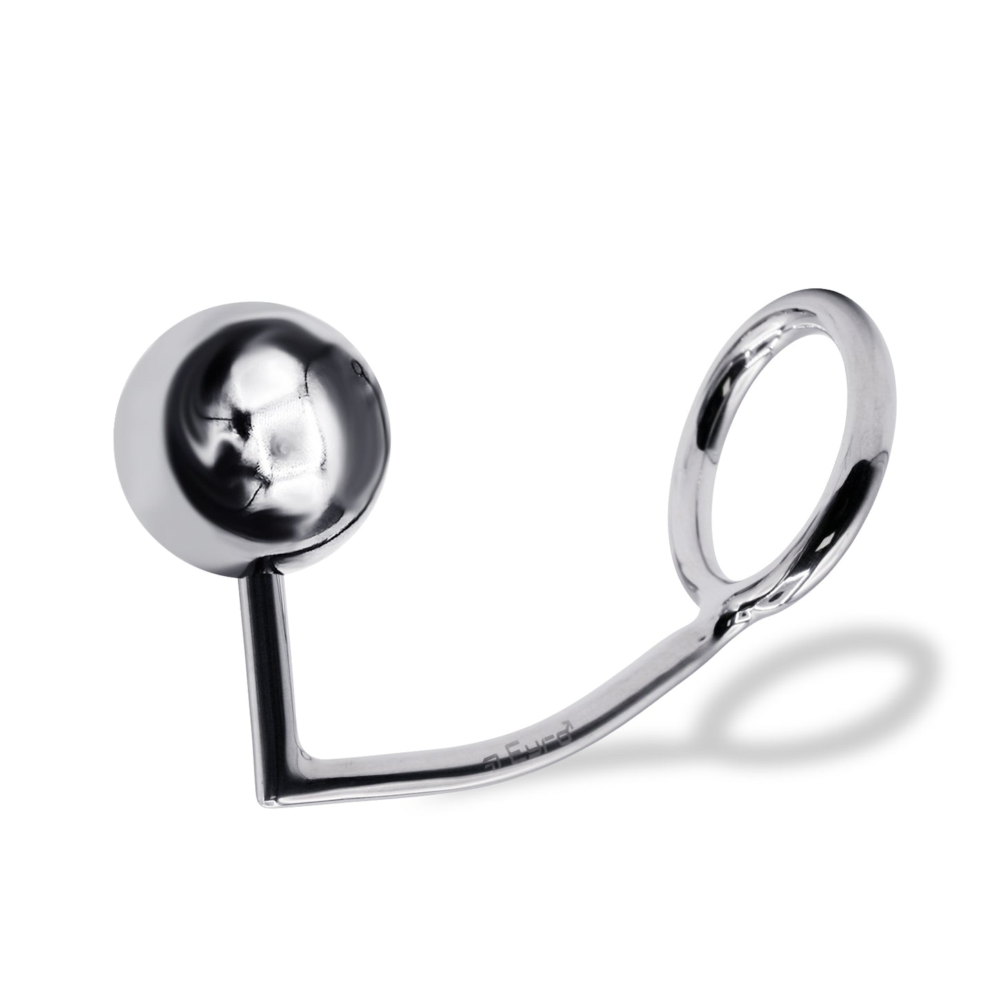 56 mm Anal Hook SS Cock Ring & Male Thread - Ball size 50 mm