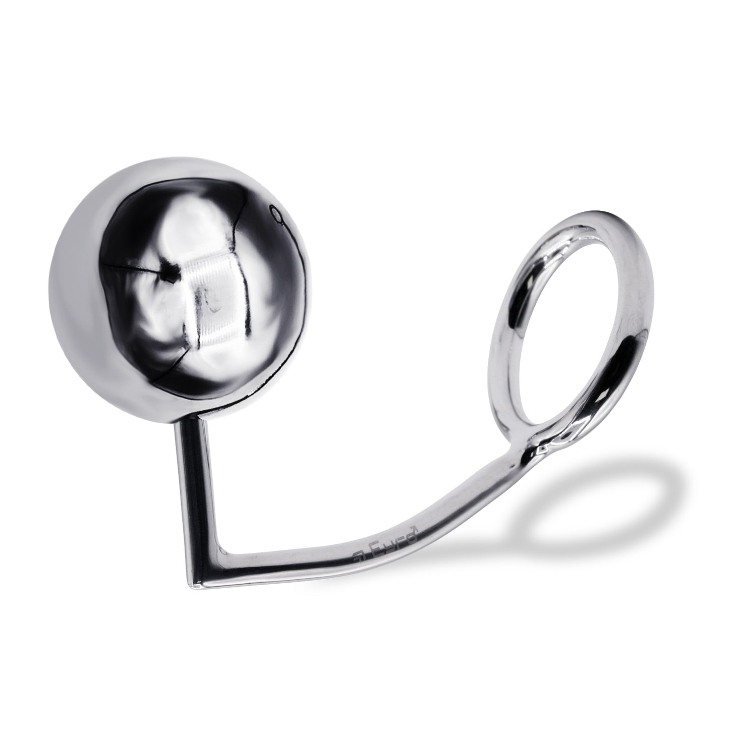 56 mm Anal Hook SS Cock Ring & Male Thread - Ball size 60 mm