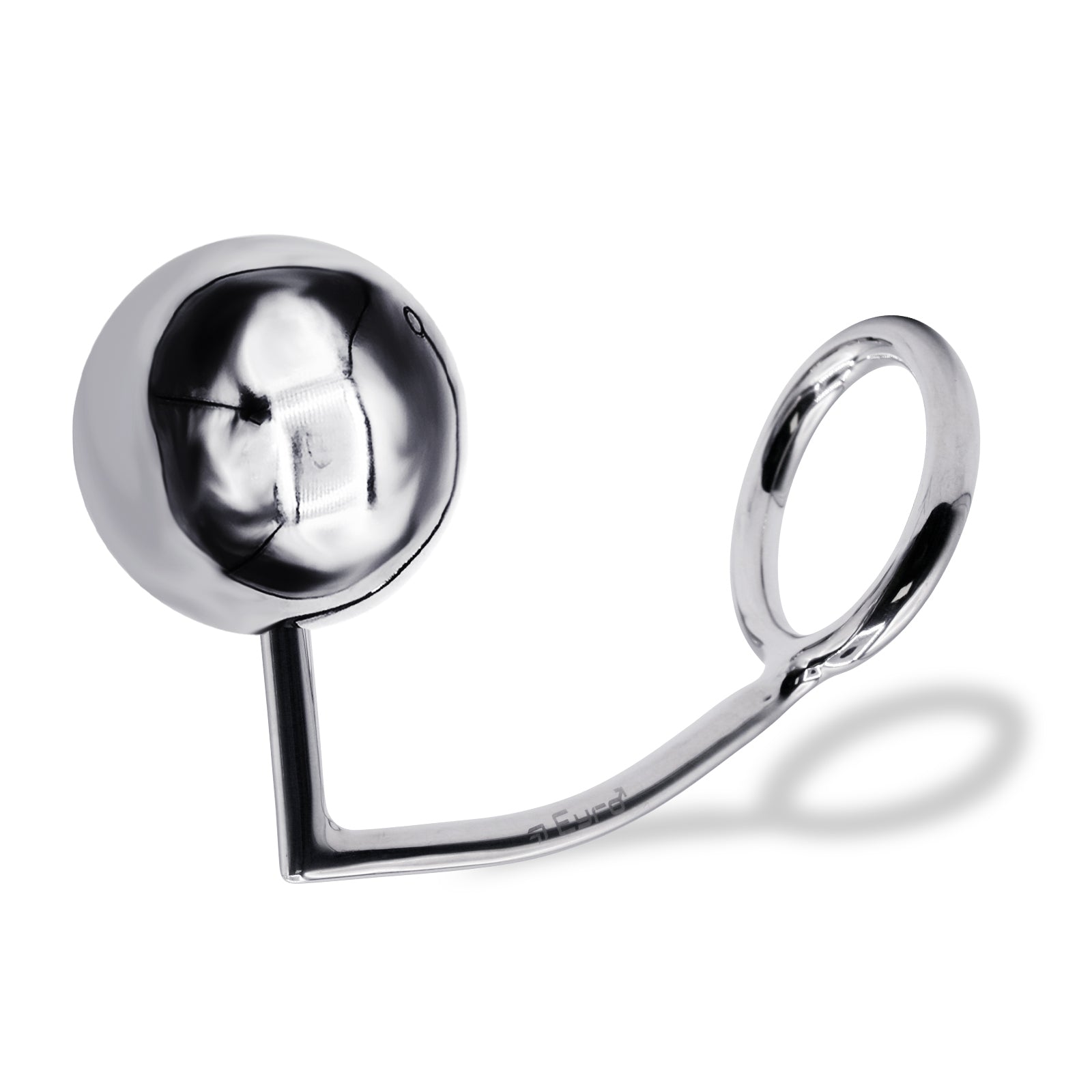 56 mm Anal Hook SS Cock Ring & Male Thread - Ball size 60 mm