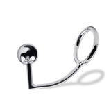 60 mm Anal Hook SS Cock Ring & Male Thread - Ball size 35 mm