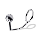 60 mm Anal Hook SS Cock Ring & Male Thread - Ball size 40 mm