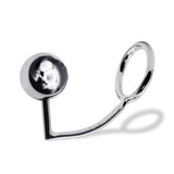 60 mm Anal Hook SS Cock Ring & Male Thread - Ball size 50 mm