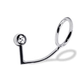 64 mm Anal Hook SS Cock Ring & Male Thread - Ball size 30 mm
