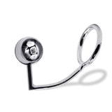 64 mm Anal Hook SS Cock Ring & Male Thread - Ball size 45 mm