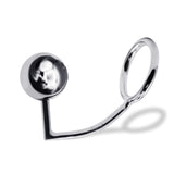 64 mm Anal Hook SS Cock Ring & Male Thread - Ball size 50 mm