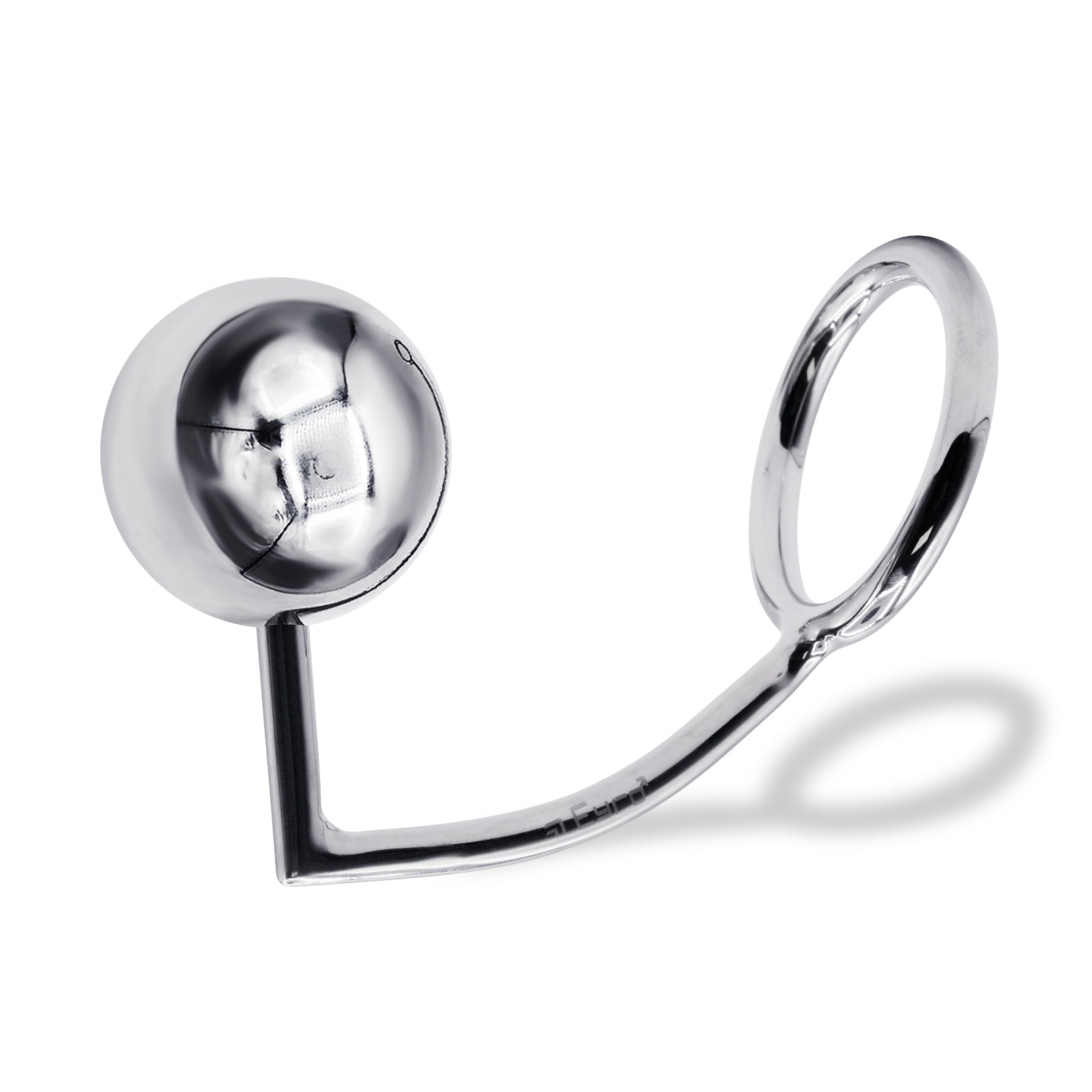 64 mm Anal Hook SS Cock Ring & Male Thread - Ball size 55 mm