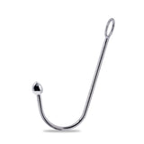Eyro Stainless Steel Anal Hook with Rope Ring - 25mm Egg
