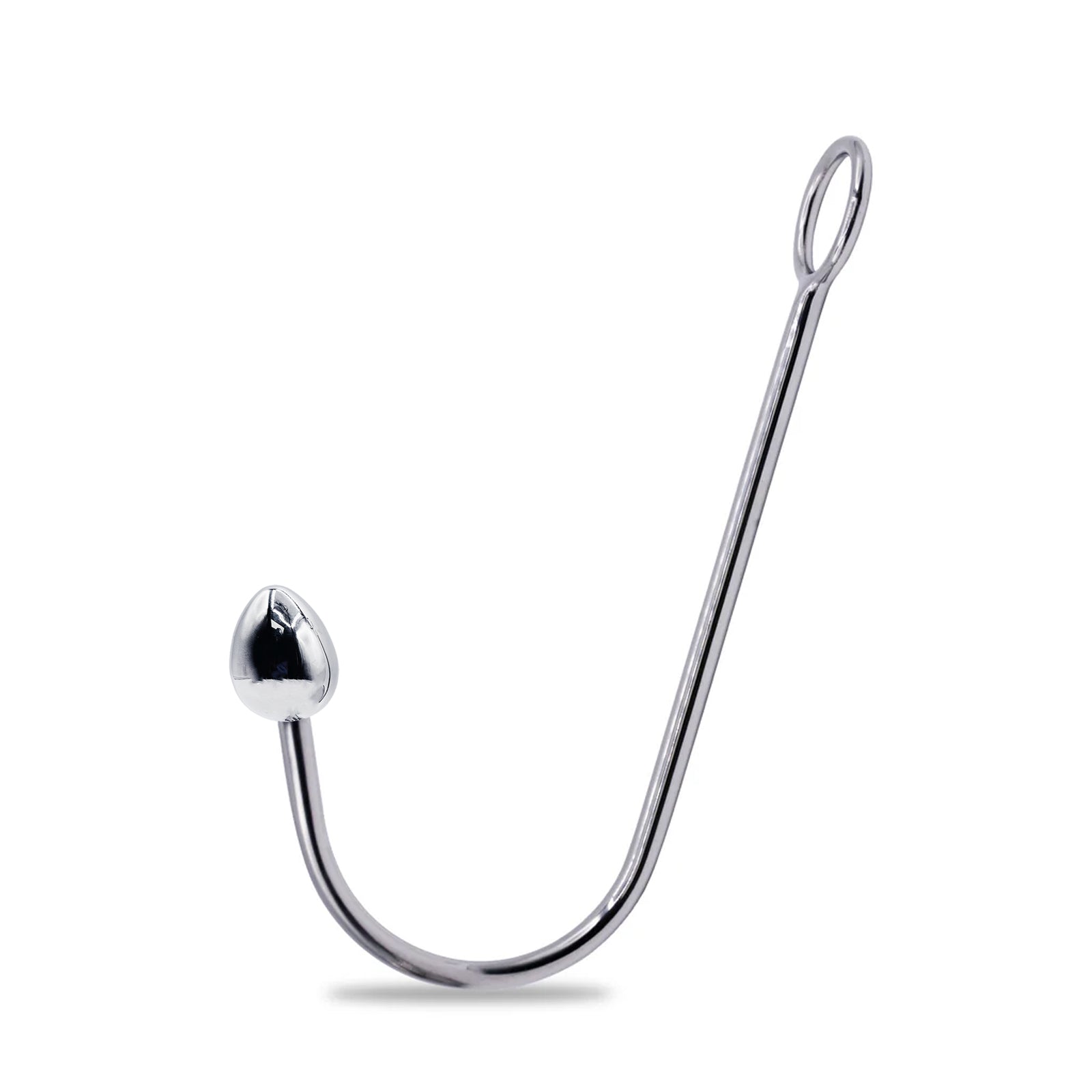 LeLuv Eyro Stainless Steel Anal Hook with Rope Ring - Choose 25-70mm B LeLuv Eyro Stainless Steel Anal Hook with Rope Ring - Choose 25-70mm B