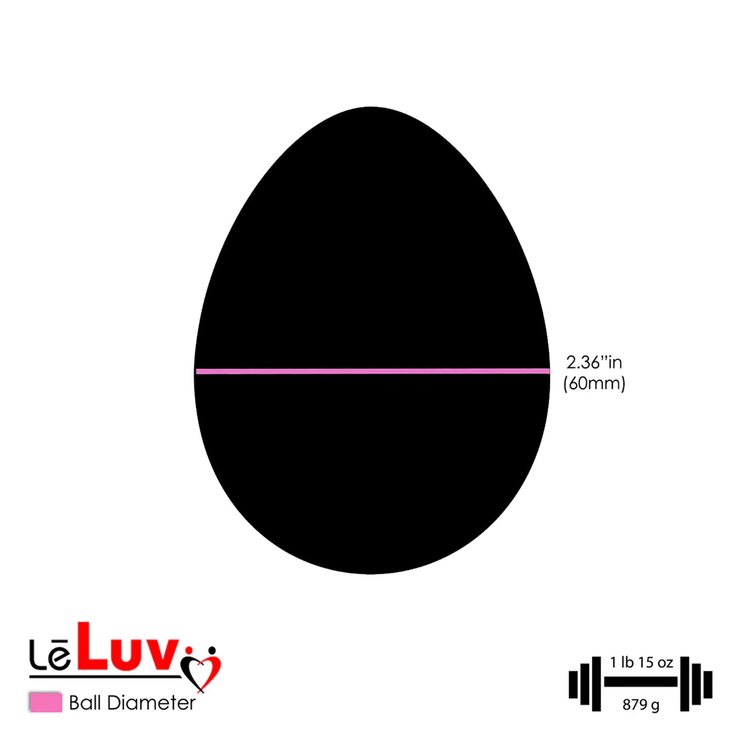 LeLuv Eyro Stainless Steel Anal Hook with Rope Ring - Choose 25-70mm Ball or Egg Fitting