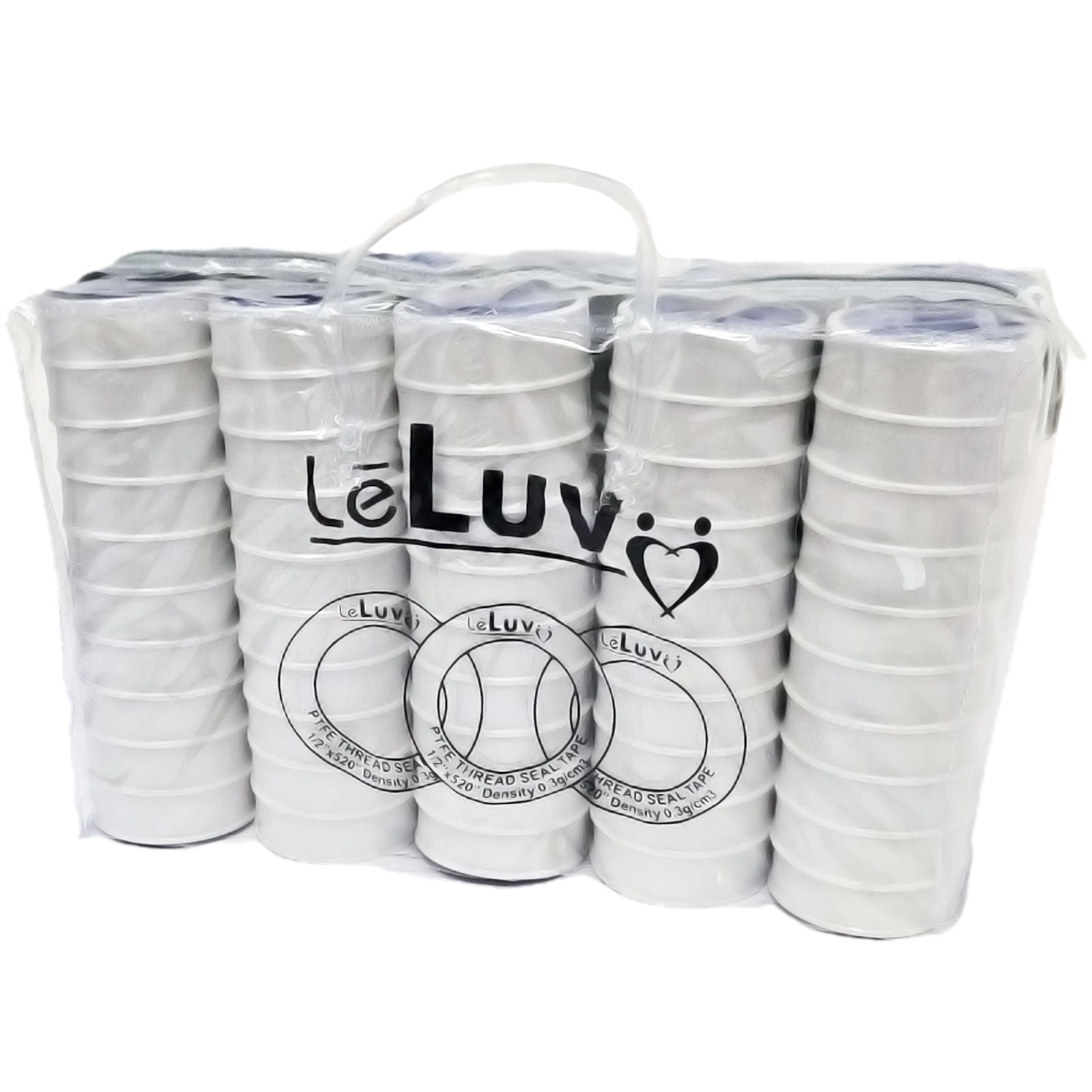 LeLuv®4Stuff™ Teflon Tape - 100 Pack Heavy-Duty PTFE Thread Sealant | 1/2" x 520" Roll