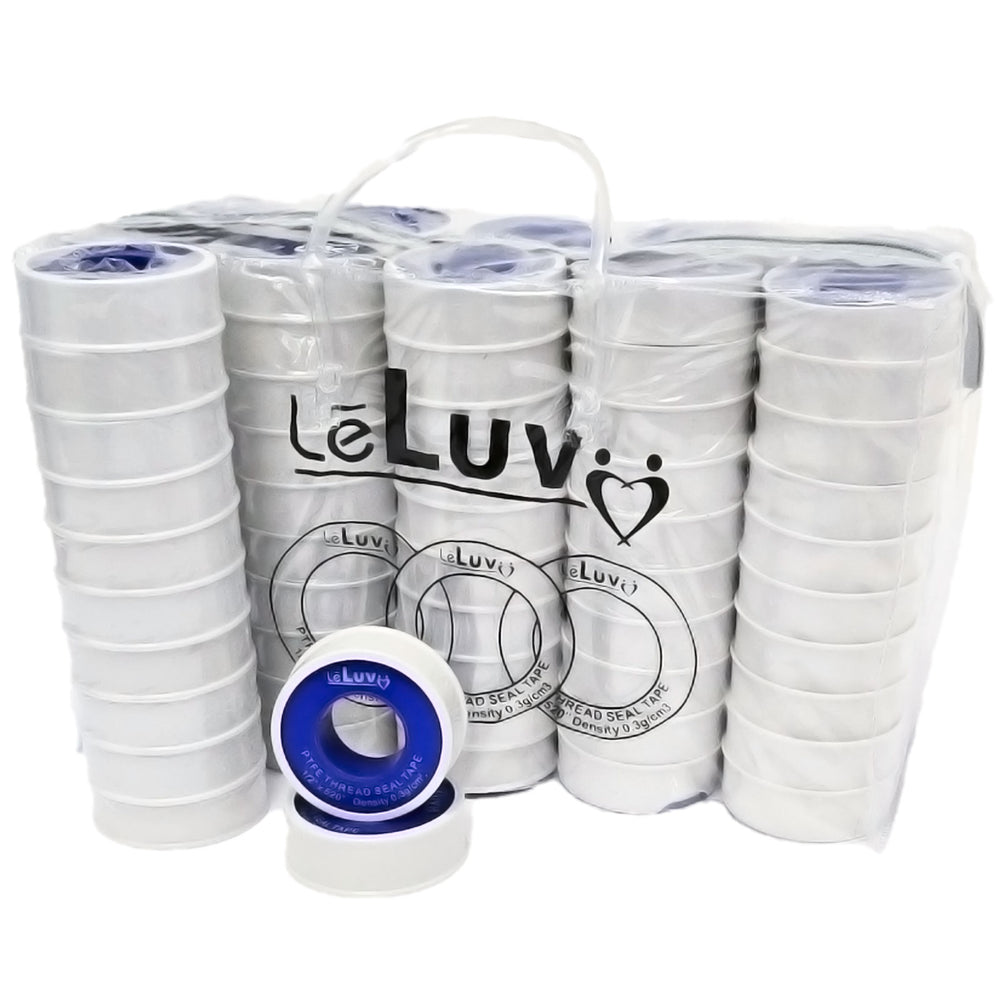 LeLuv®4Stuff™ Teflon Tape - 5PK to 1000PK Heavy-Duty PTFE Thread Sealant - 1/2" x 520" Roll