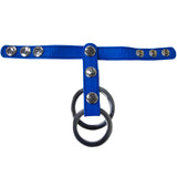 Eyro Leather Gates of Hell - 3 - Snap and 5 - Snap Leather Adjustable Cock Strap with Dual Penis Ring Holder