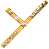 LeLuv Eyro Leather Gates of Hell - 3 - Snap and 5 - Snap Leather Adjustable Cock Strap with Dual Penis Ring Holder