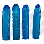 4-Pack One Each Texture / Translucent Blue