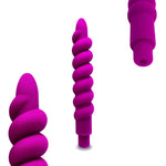 Rose Bud Plug Silicone Beginner Medium the Twist - Purple