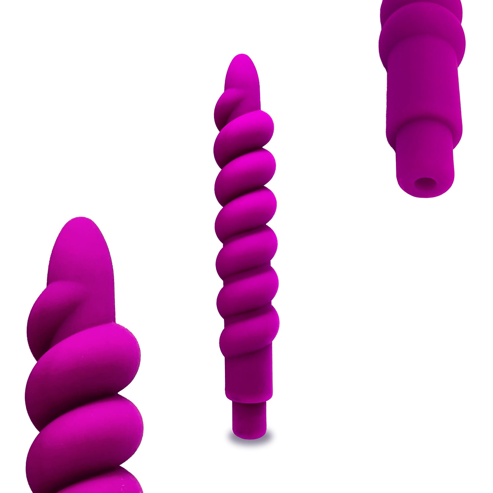 Rose Bud Plug Silicone Beginner Medium the Twist - Purple