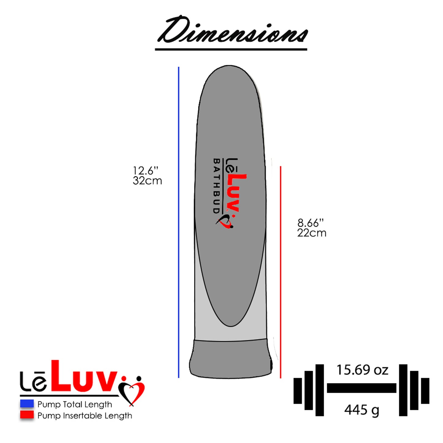 LeLuv Bath-Bud Waterproof Fully Submersible Electric Penis Pump