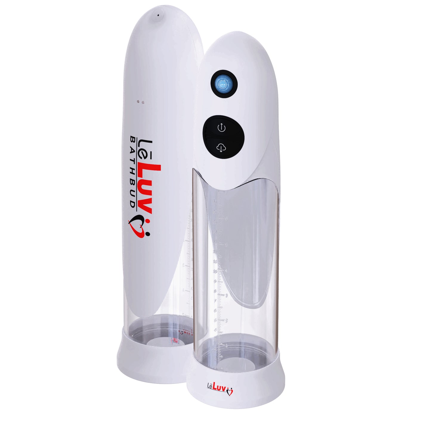LeLuv BathBud Waterproof Electric Penis Pump - Hydro & Air Vacuum Pumps with Comfort Silicone Sleeve for Firm Erections, Stamina Training, 3 Power Levels, Rechargeable & Fully Submersible
