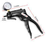 LeLuv JacVac Penis Pump - Swivel Handle + Gauge - 9" Thick Wall, No Flange Cylinder